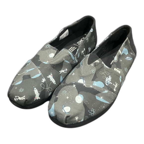 Rare Toms Out‎ Of This World Alien Space Slip On loafer flats Men's 11.5 - Picture 1 of 6